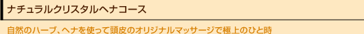 ナチュラルクリスタルヘアコース
